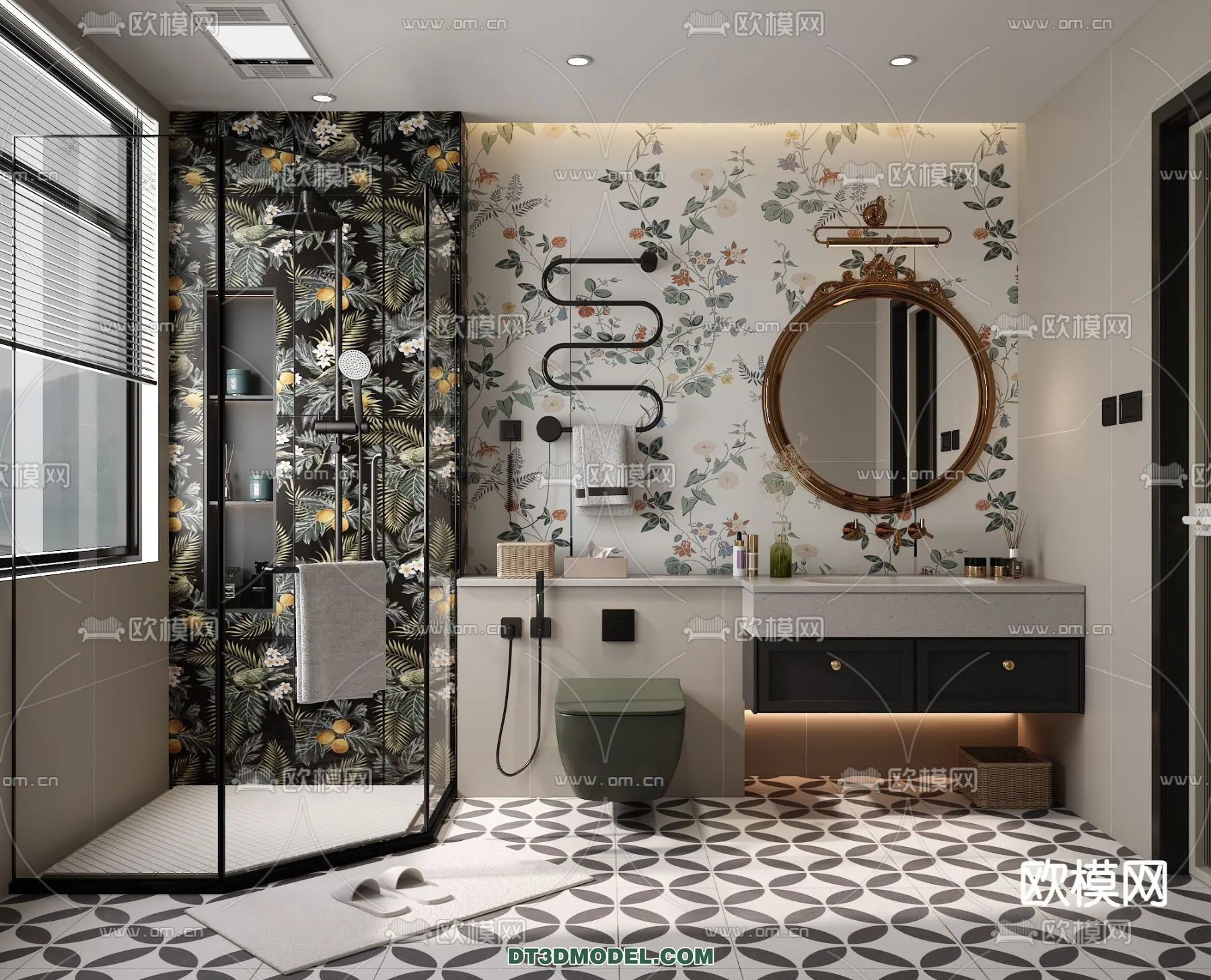 Toilet - WC - France Style - Interior 3D Scene - 051