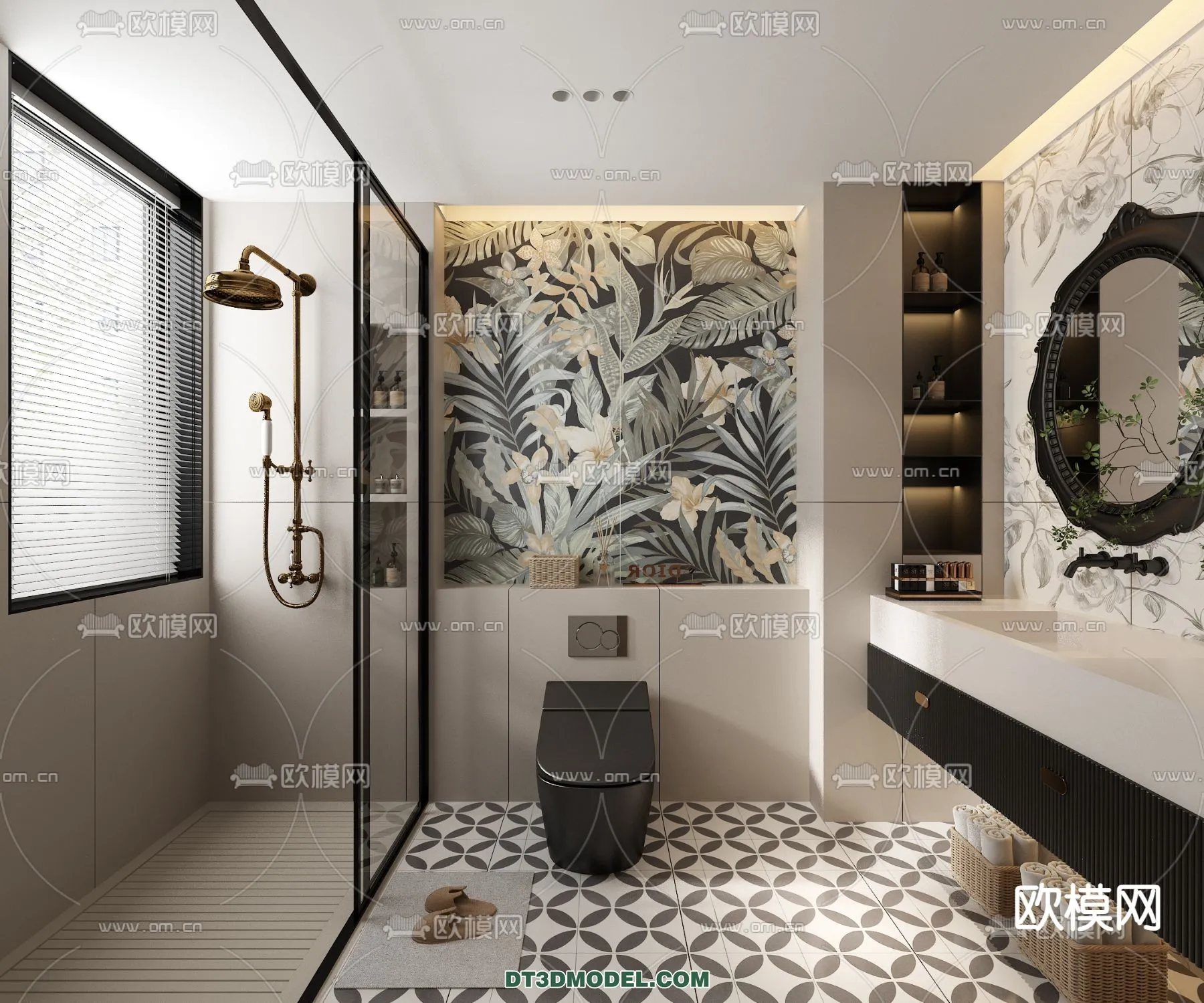 Toilet - WC - France Style - Interior 3D Scene - 052