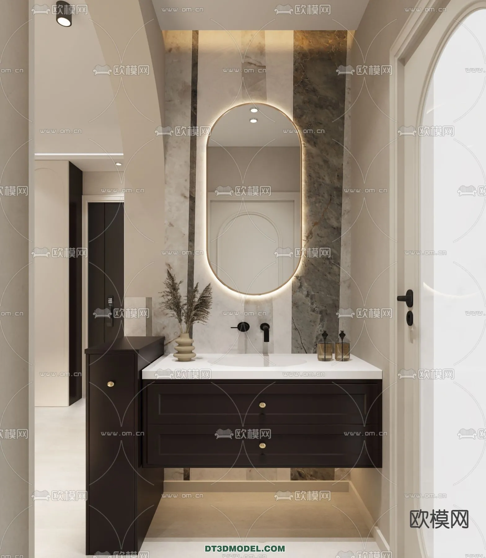 Toilet - WC - France Style - Interior 3D Scene - 056