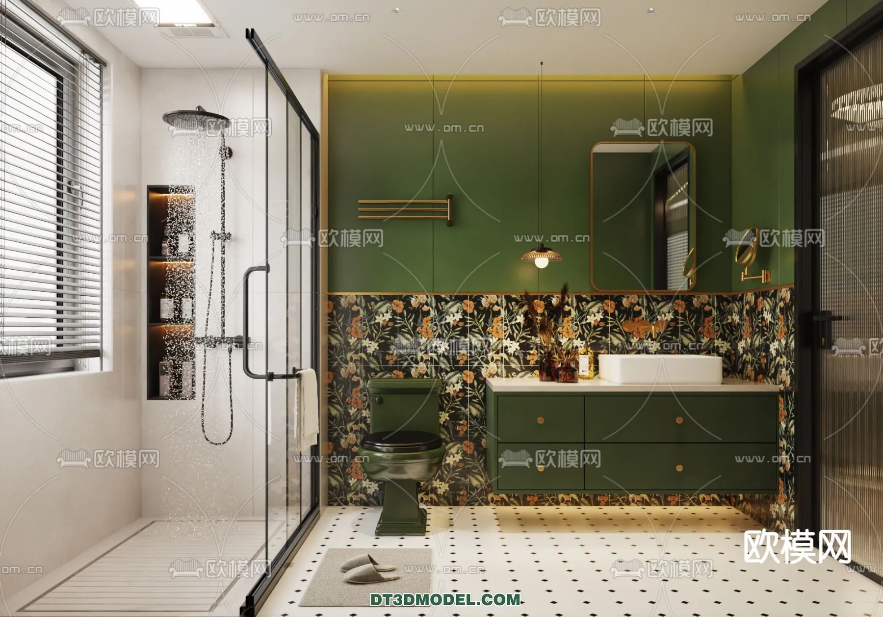 Toilet - WC - France Style - Interior 3D Scene - 057