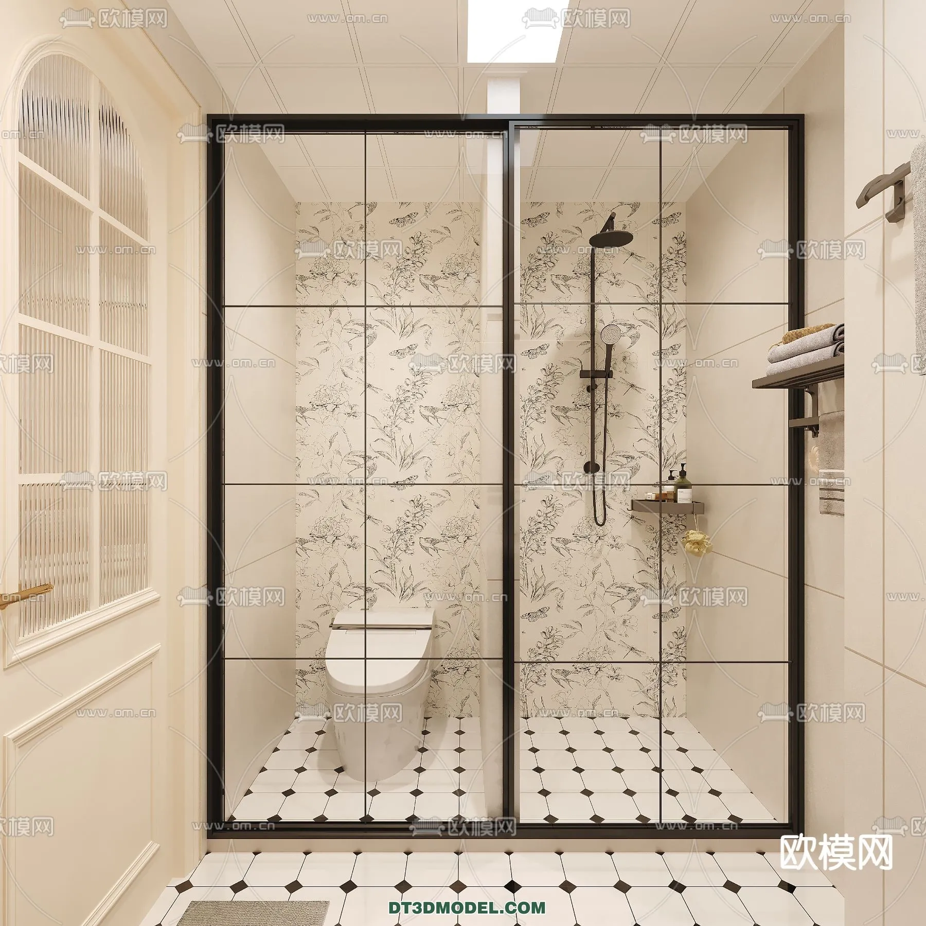 Toilet - WC - France Style - Interior 3D Scene - 068