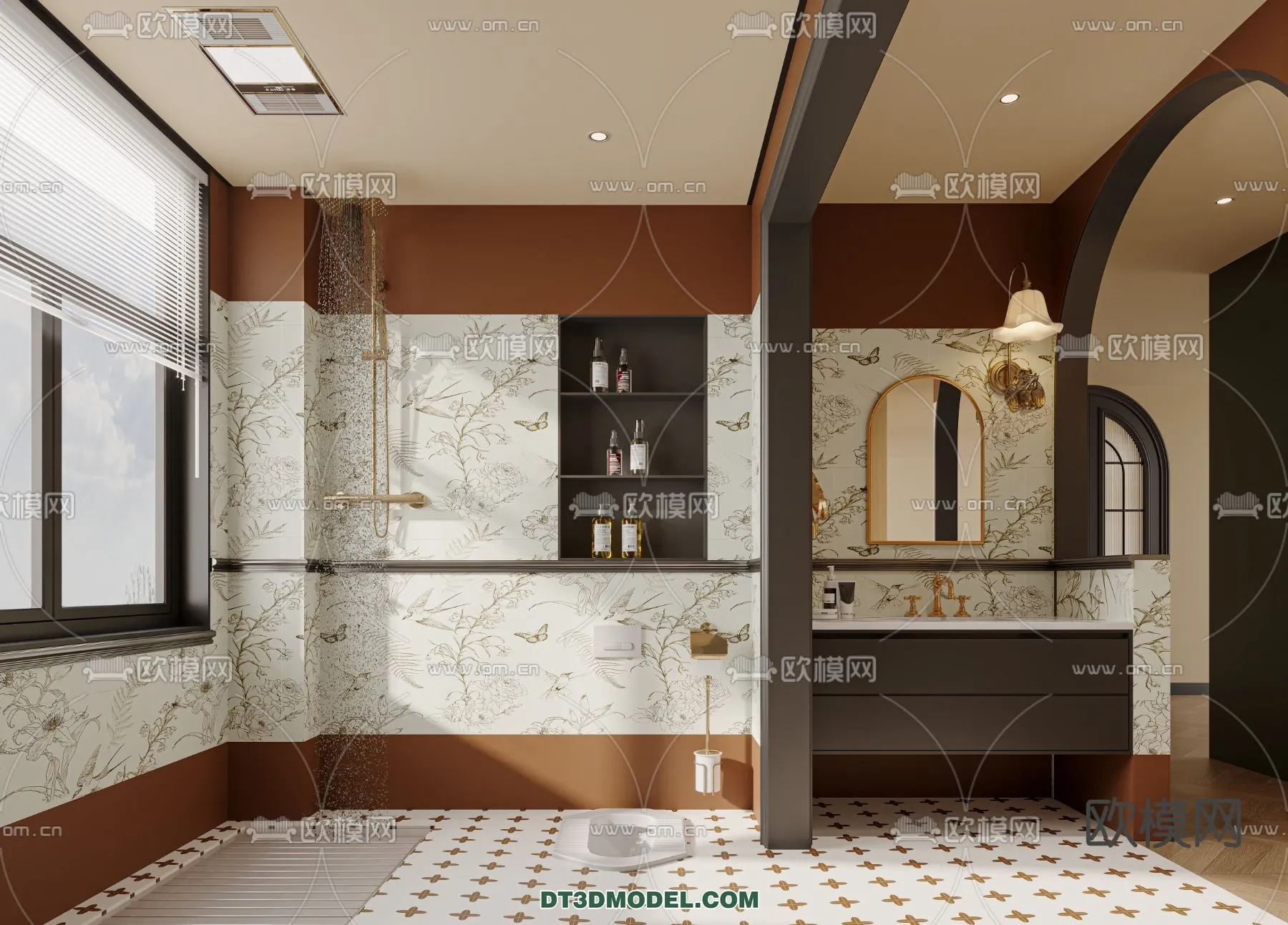 Toilet - WC - France Style - Interior 3D Scene - 072