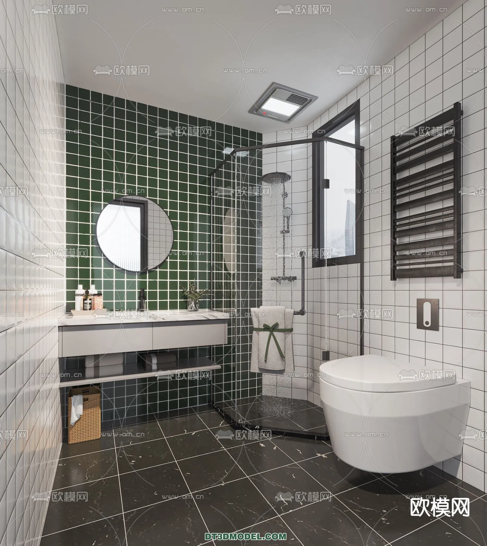 Toilet - WC - France Style - Interior 3D Scene - 083