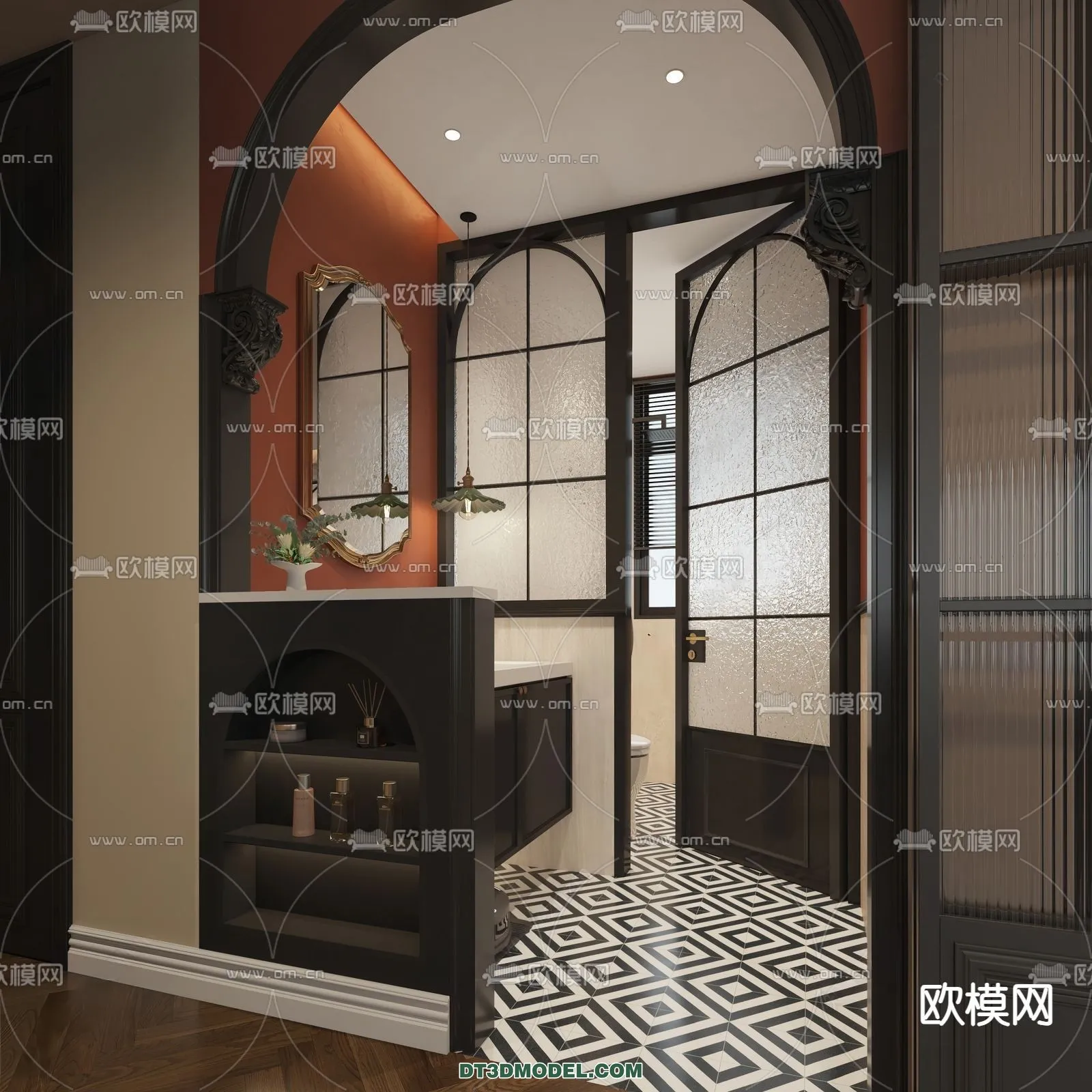 Toilet - WC - France Style - Interior 3D Scene - 085