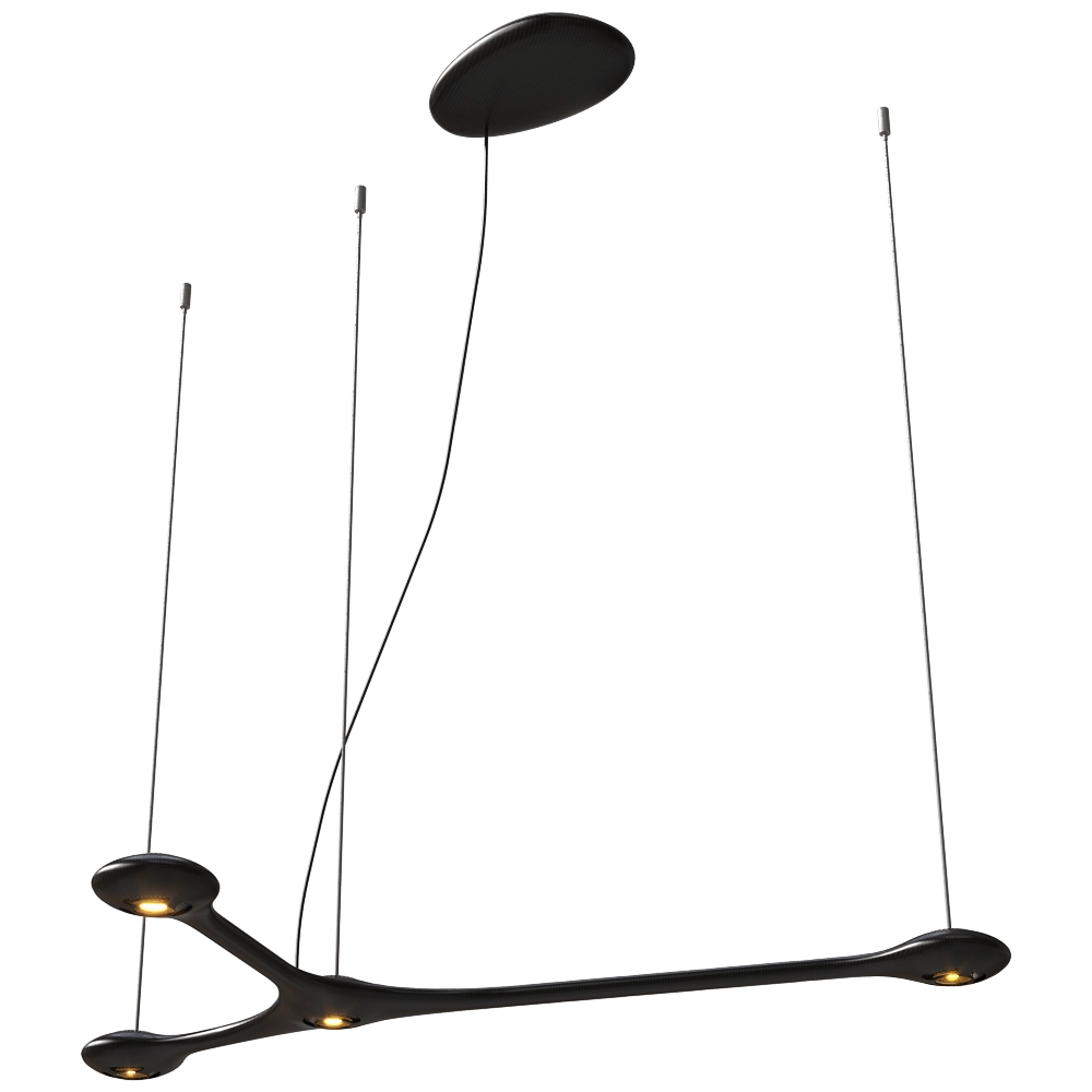 Tokio. - Pendant lamp Carbon standart sizes 3D Model