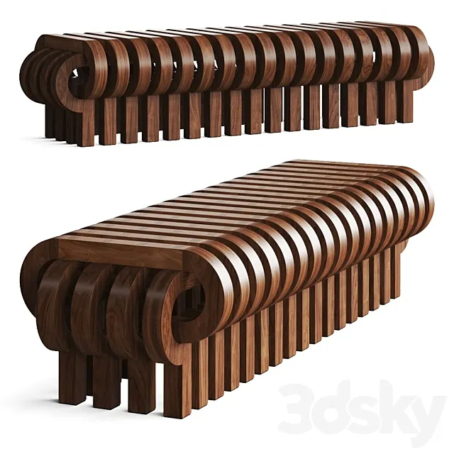 Tolga Sencer Tamga Bench 3D Model