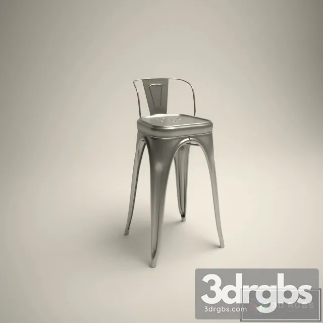 Tolix Steel Bar Stool 3D Model Free
