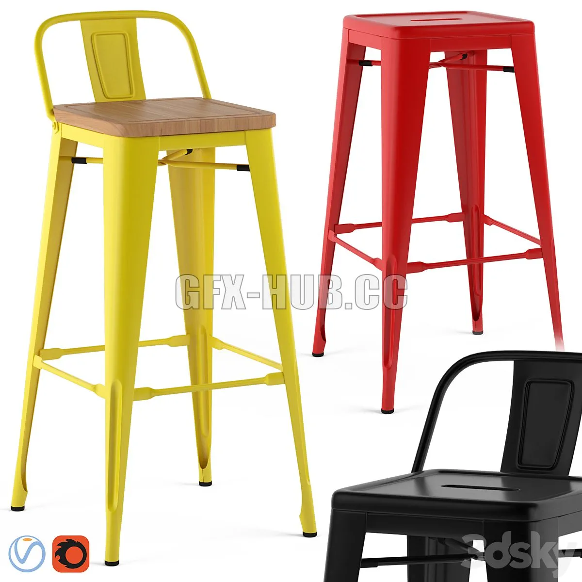 Tolix stools Free Download