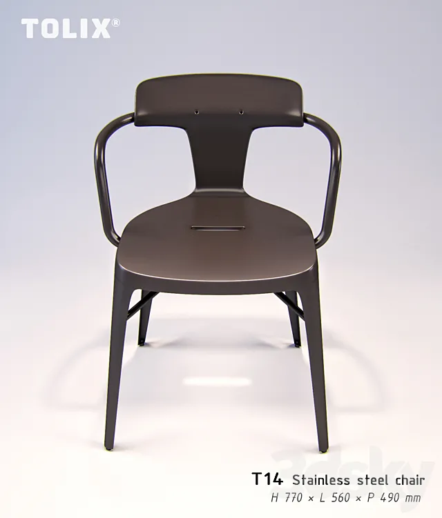 tolix_t14_stainless_steel 3D Model