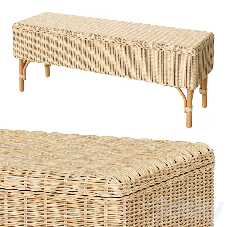 TOLKNING bench by IKEA 3D Model