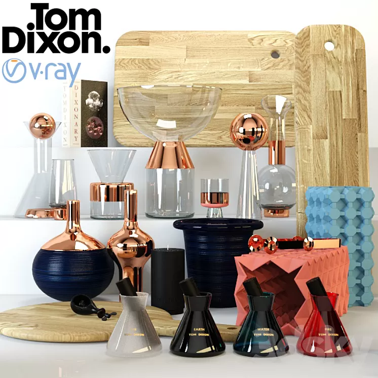 Tom Dixon accessories Set 2 3D Model