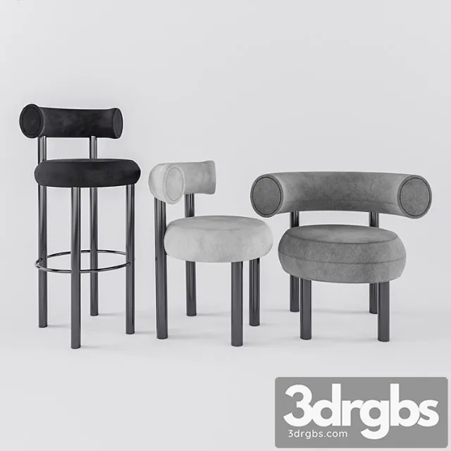 Tom dixon fat chairs 2 3D Model Free