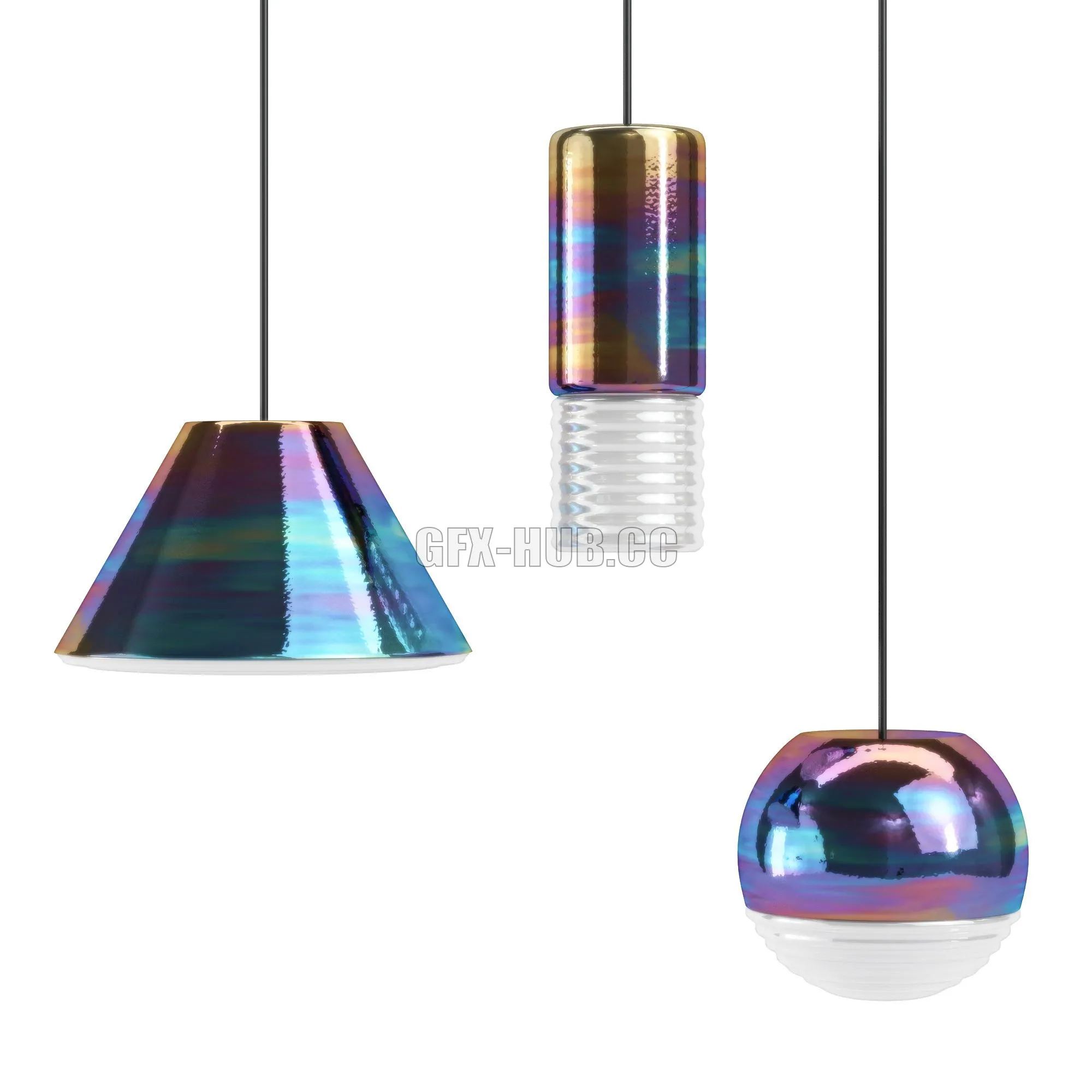 Tom Dixon - Flask Pendant Oil 3D Model