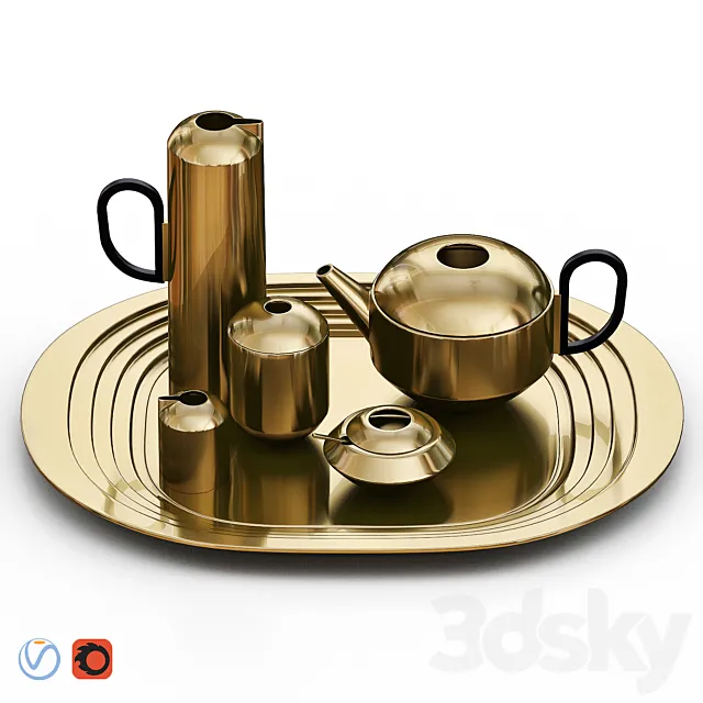 TOM DIXON - FORM Tea Set 3DModel