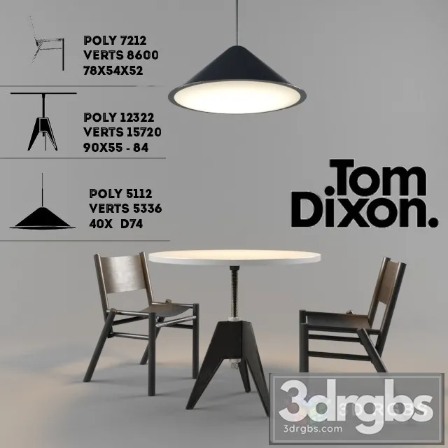 Tom Dixon Table and Chair 3D Model Free