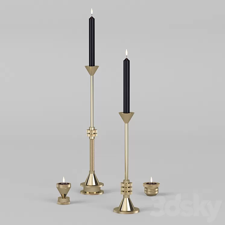 Tom Dixon_Cog Candle Holder 3D Model