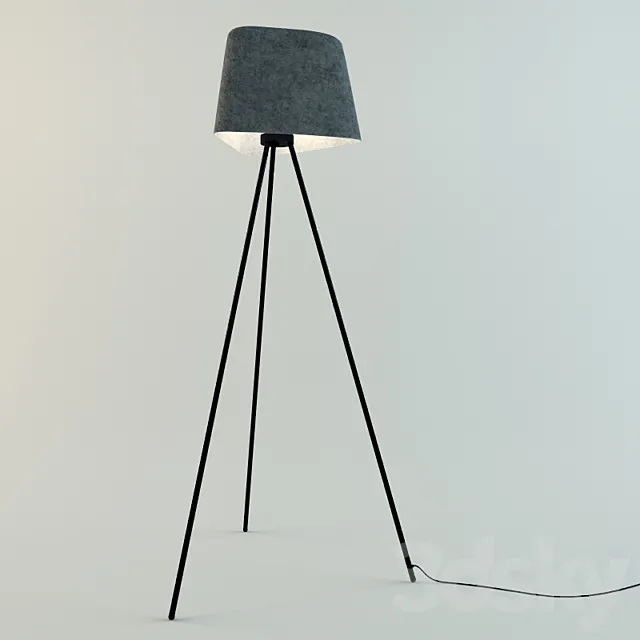 Tom Dixon_Felt Shade Tripod Stand 3D Model