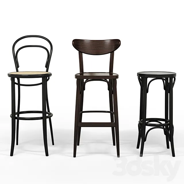 TON BARSTOOL SET 3DModel