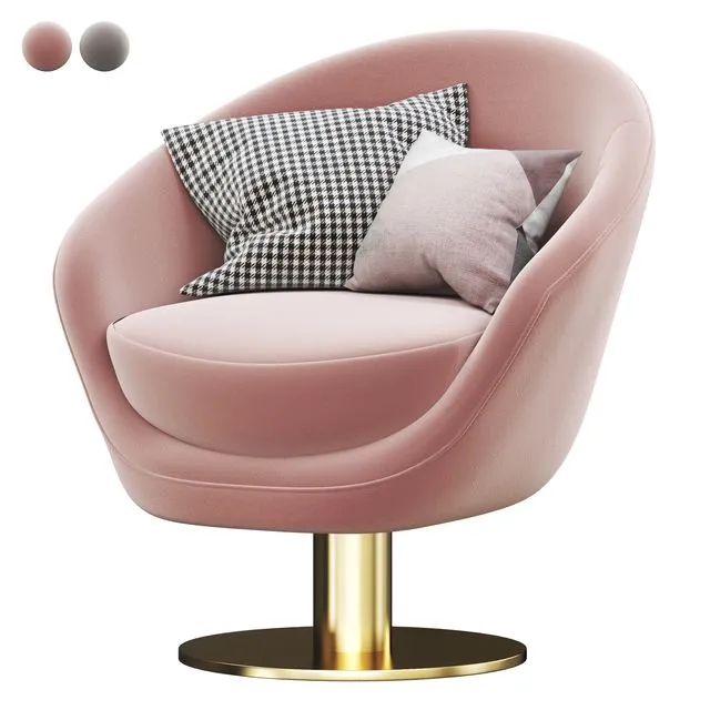 Tonda swivel armchair 3D Model