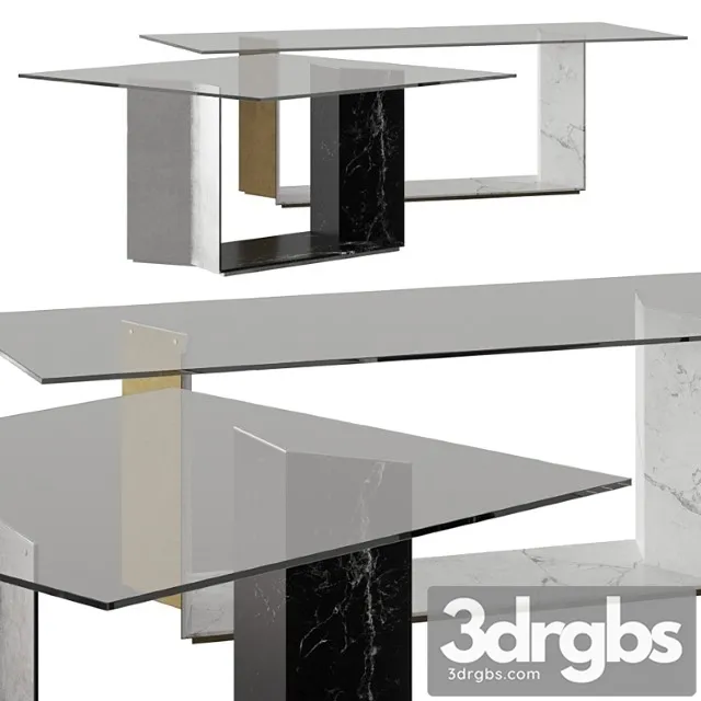 Tonelli design t5 stone dinning tables 2 3D Model Free