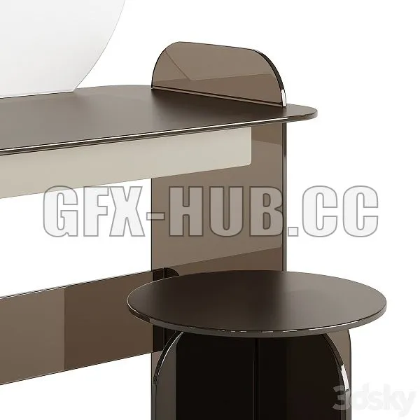 TONELLI SGABELLO OPALINA DRESSING TABLE 3D Model