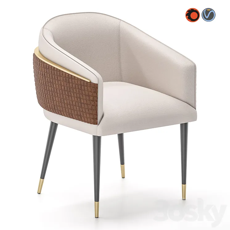 tonino lamborghin casa chair TL-2442 3D Model Free