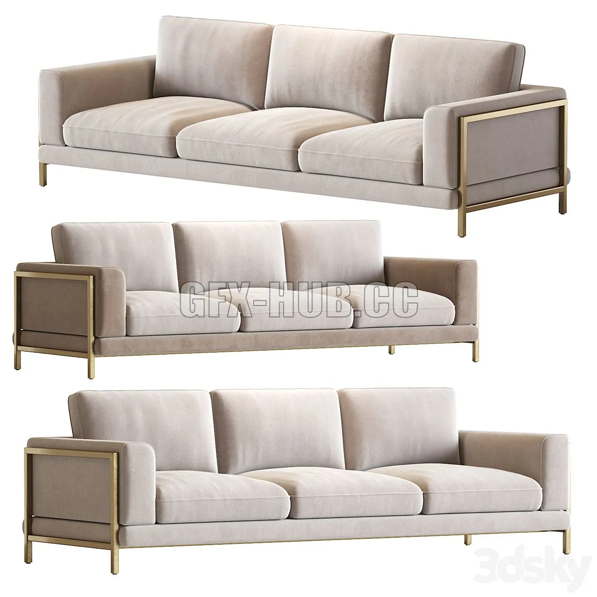 Tonino lamborghini sofa 3D Model