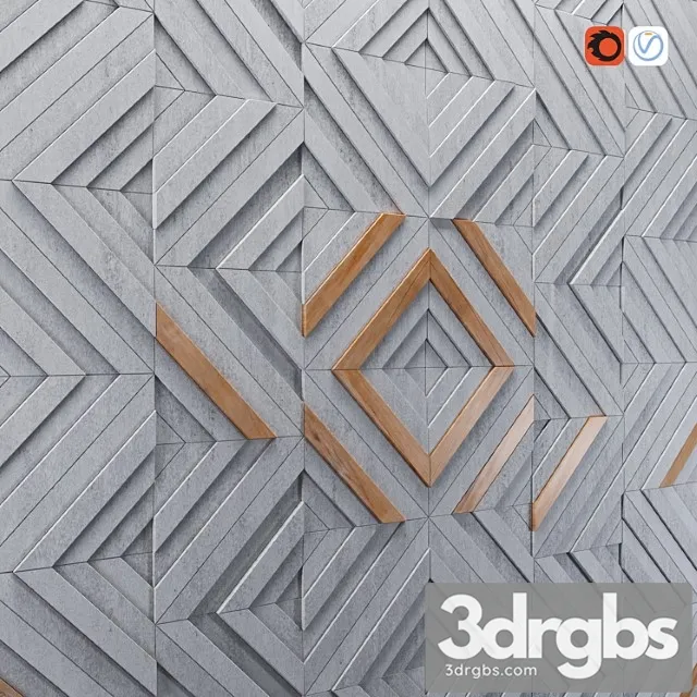 Tonk gama decor wood panel 3D Model Free