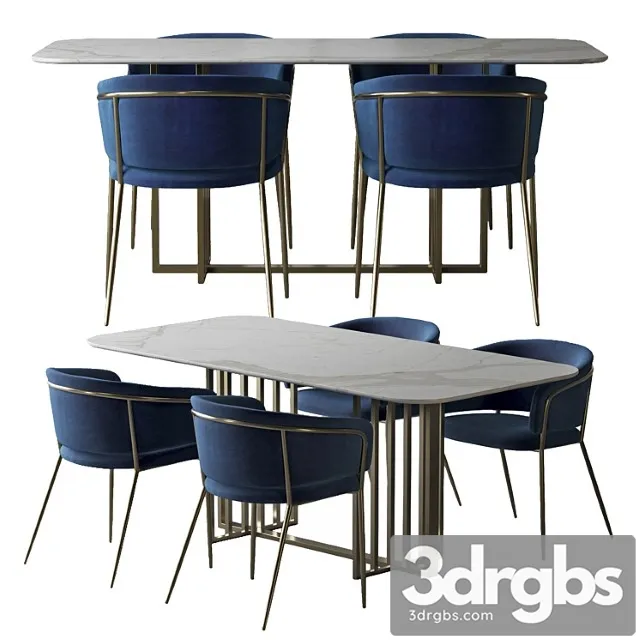 Toon Konnie Dining Set 3D Model Free