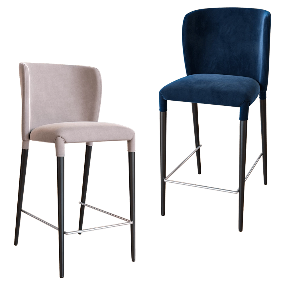 Top concept - Semi-bar chair Albert in shorts 3D Model