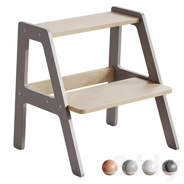 TOP Montessori ladder stool 3D Model