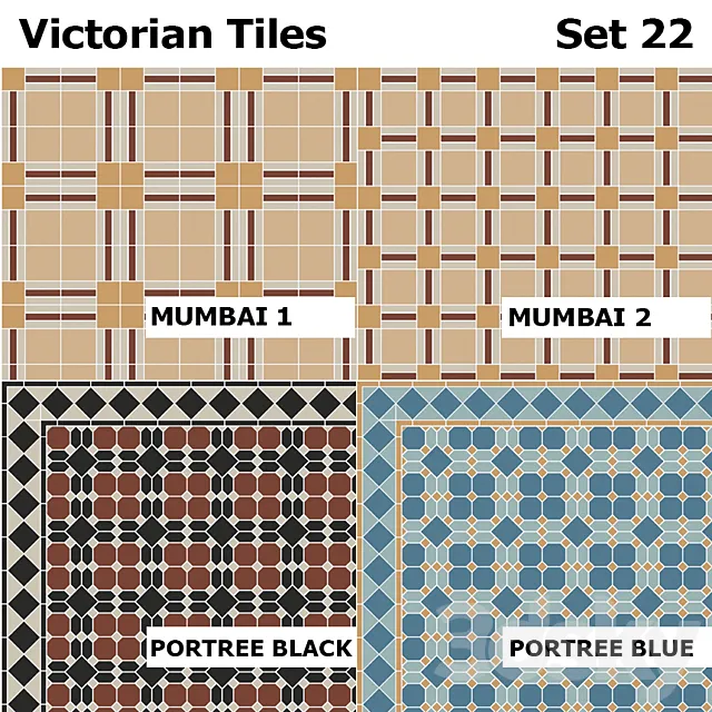 Topcer Victorian Tiles Set 22 3D Model