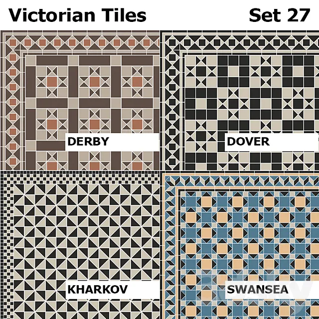 Topcer Victorian Tiles Set 27 3D Model