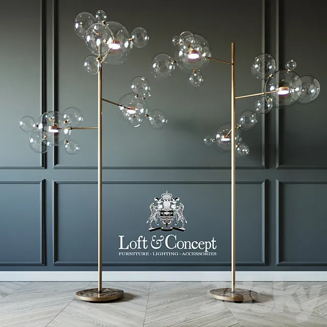 Torcher giopato & coombes bolle bls 14 floor lamp 3D Model