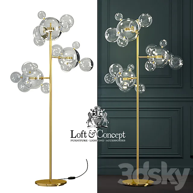 TORCHER GIOPATO & COOMBES BOLLE BLS 14 FLOOR LAMP 3D Model