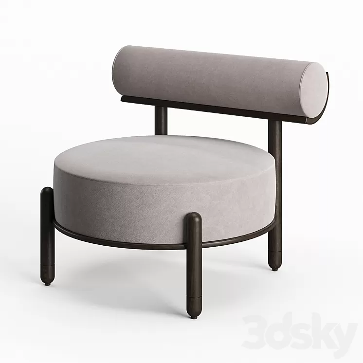 Torii Slipper Chair by Philippe Hurel 3D Model