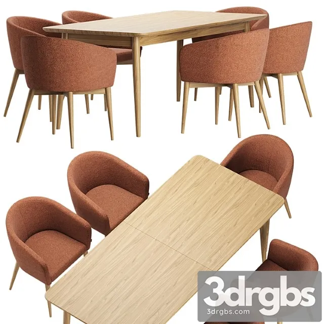 Torino chair tate walnut extendable midcentury dining table