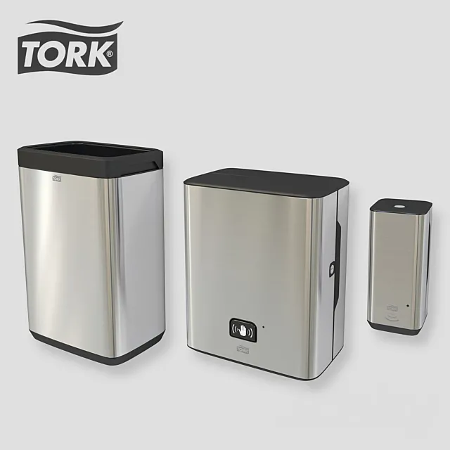 TORK Image Design dispensers + basket 3D Model