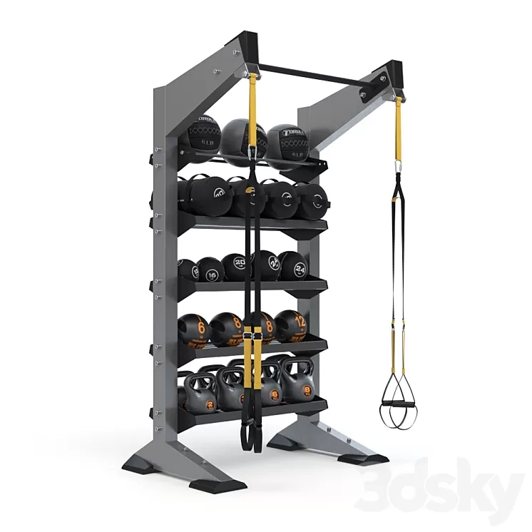 Torque Fitness - X-Create 1-Module Storage Wall 3D Model
