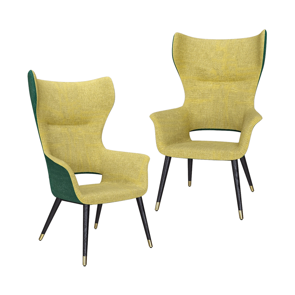 Torre Furniture  - Armchair Megan Bergere base 100 3D Model