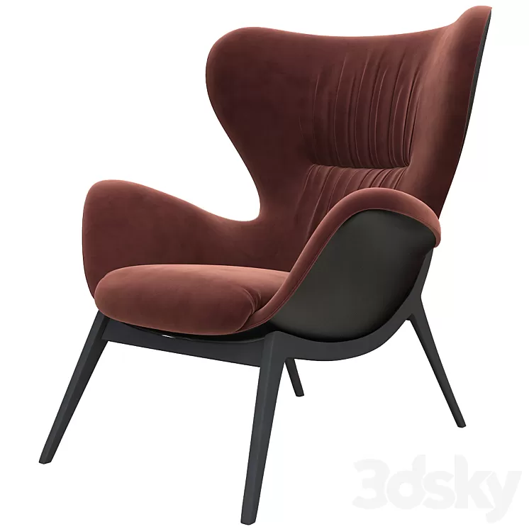 Torre Nirvana High Back Lounge Chair 3D Model Free