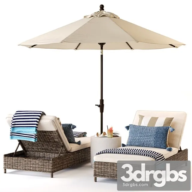 Torrey chaise lounge pottery barn