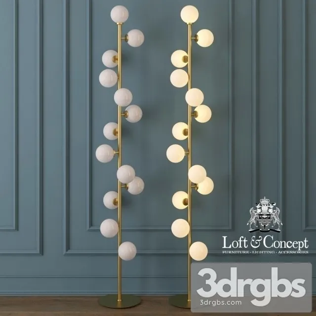 Torsher Bubble Stik Cold Floor Lamp 3D Model Free