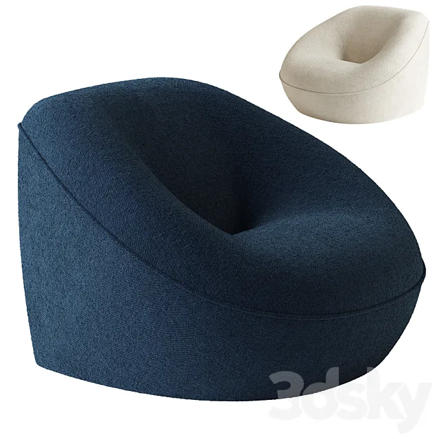 Tortello armchair by B&B Italia 3D Model