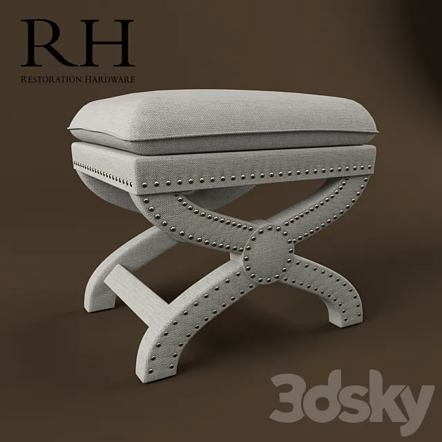 Toscane Nailhead Bench 3D Model