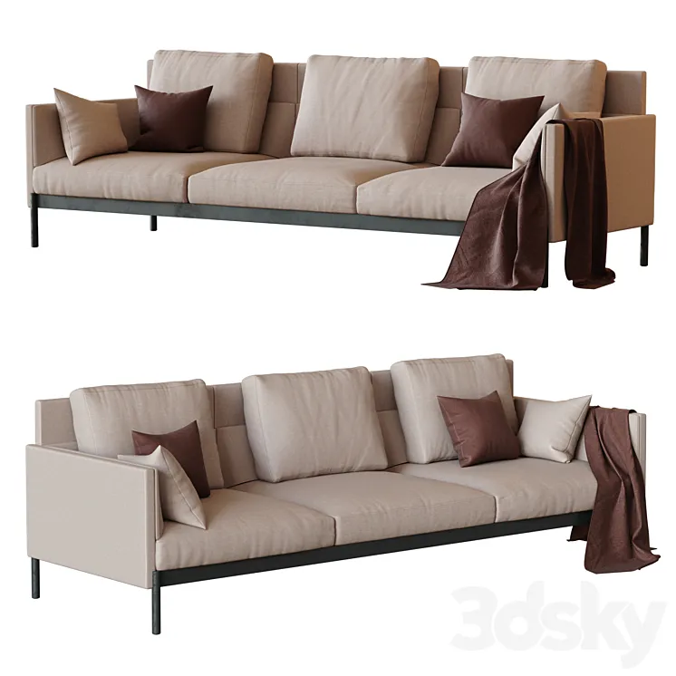 Total Sofa - 3 Seat Standart - PART & WHOLE 3D Model Free