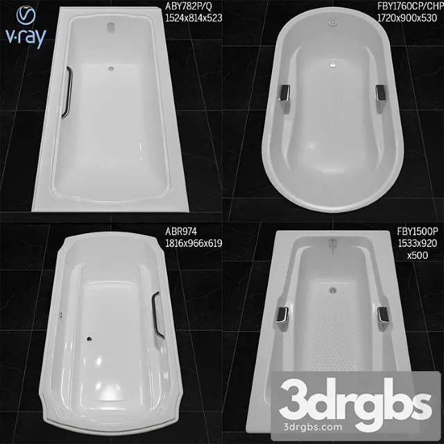 Toto Bathtub 2 3D Model Free