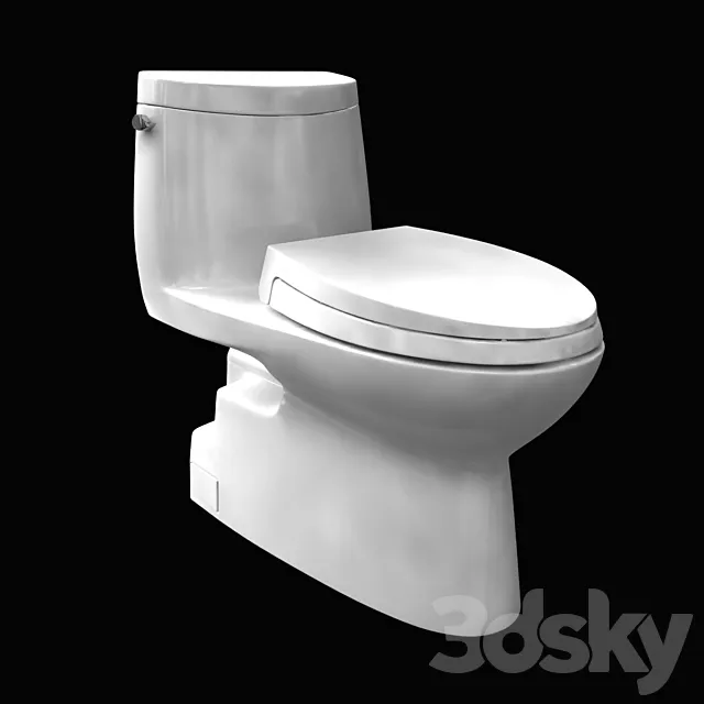 toto Carlyle II One-Piece Toilet 1.28 GPF Elongated Bowl 3D Model