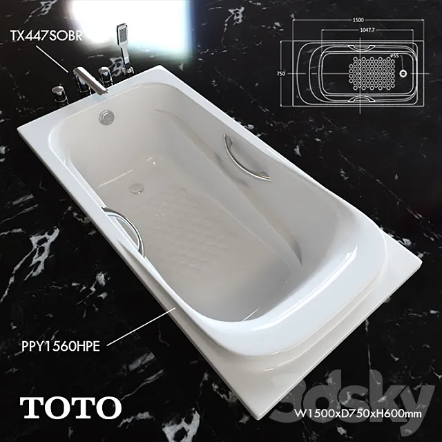 toto PPY1560HPE TX447SOBR 3DModel