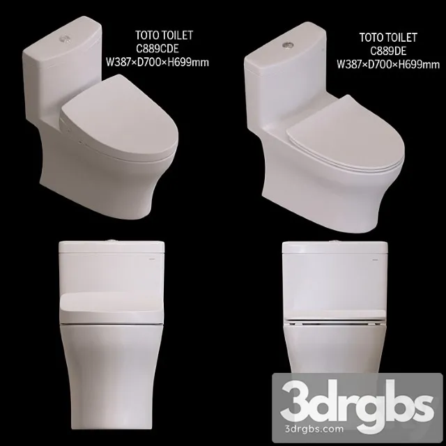 Toto Toilet C889cde C889de 4 3D Model Free